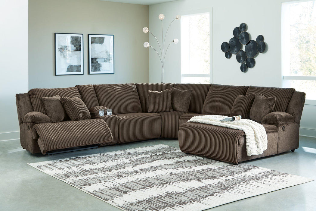 Top Tier Reclining Sectional with Chaise - Furniture House (VA)