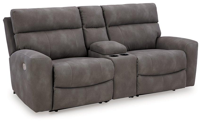 Next-Gen DuraPella Power Reclining Sectional Loveseat with Console - Furniture House (VA)