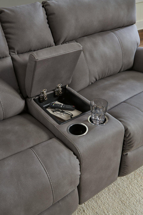 Next-Gen DuraPella Power Reclining Sectional Loveseat with Console - Furniture House (VA)
