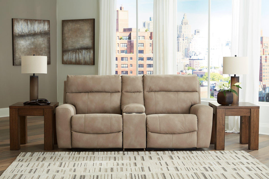 Next-Gen DuraPella Power Reclining Sectional Loveseat with Console - Furniture House (VA)