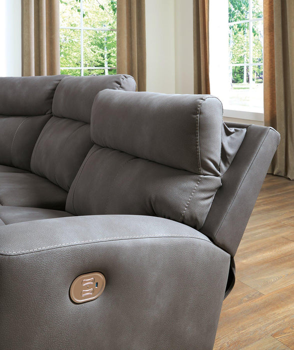 Next-Gen DuraPella Power Reclining Sectional Loveseat with Console - Furniture House (VA)