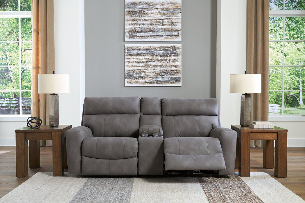 Next-Gen DuraPella Power Reclining Sectional Loveseat with Console - Furniture House (VA)