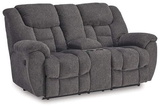Foreside Reclining Loveseat with Console - Furniture House (VA)