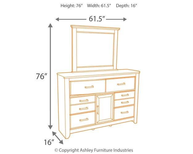 Juararo Dresser and Mirror - Furniture House (VA)