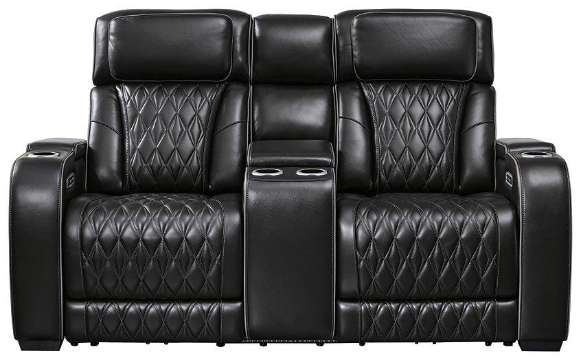 Boyington Power Reclining Loveseat with Console - Furniture House (VA)