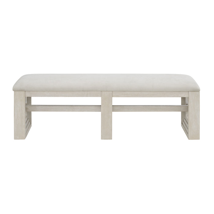 Avalanche Dining Bench in Antique White - Furniture House (VA)