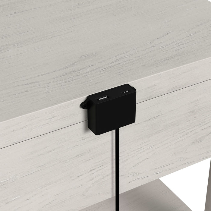 Avalanche 3PC Occasional Table Set in Antique White-Coffee Table, End Table & Sofa Table