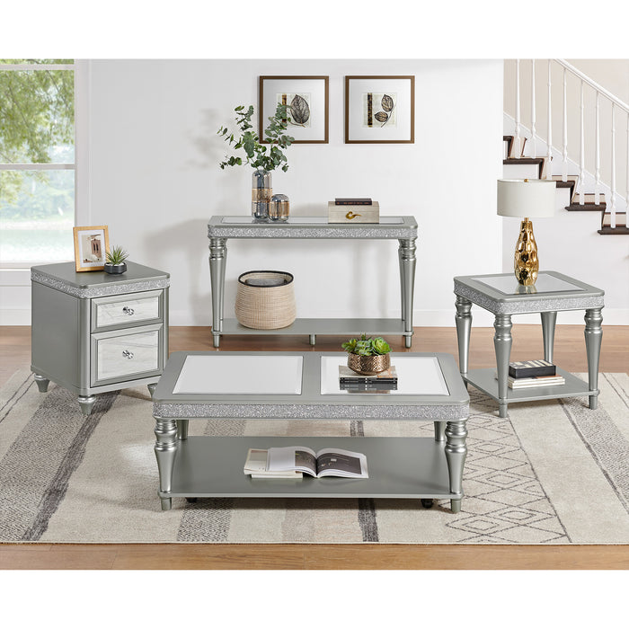 Avril End Table in Silver