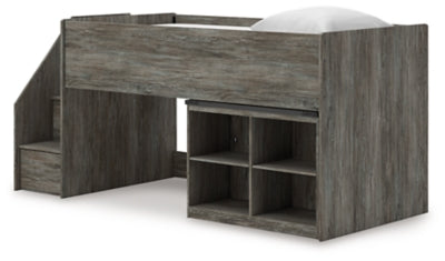 Frandern Loft Bed with Bookcase Storage - Furniture House (VA)