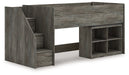 Frandern Loft Bed with Bookcase Storage - Furniture House (VA)