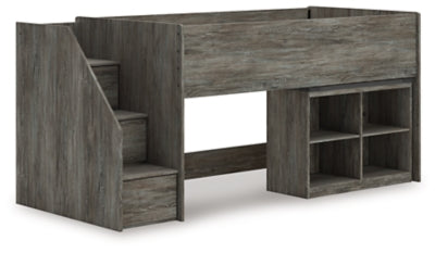 Frandern Loft Bed with Bookcase Storage - Furniture House (VA)
