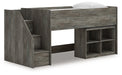 Frandern Loft Bed with Bookcase Storage - Furniture House (VA)