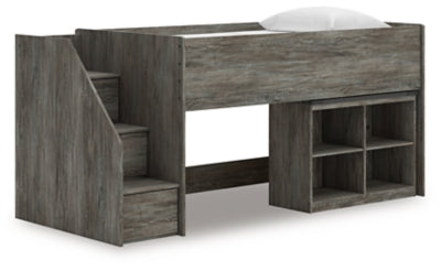 Frandern Loft Bed with Bookcase Storage - Furniture House (VA)