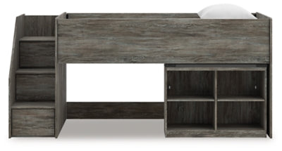 Frandern Loft Bed with Bookcase Storage - Furniture House (VA)