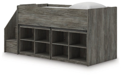 Frandern Loft Bed with Bookcase Storage - Furniture House (VA)
