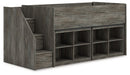 Frandern Loft Bed with Bookcase Storage - Furniture House (VA)