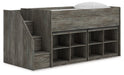 Frandern Loft Bed with Bookcase Storage - Furniture House (VA)