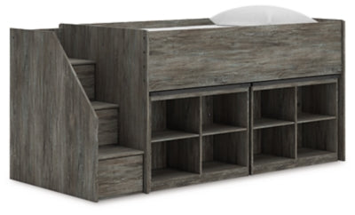 Frandern Loft Bed with Bookcase Storage - Furniture House (VA)