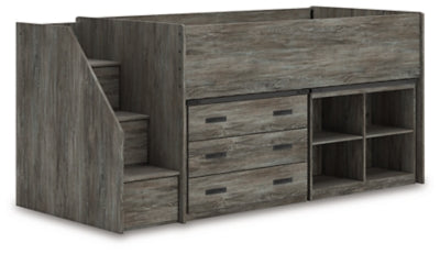 Frandern Loft Bed with Bookcase and Drawer Storage - Furniture House (VA)
