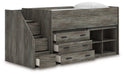 Frandern Loft Bed with Bookcase and Drawer Storage - Furniture House (VA)