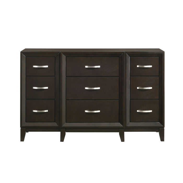 Beaumont 9-Drawer Dresser in Merlot
