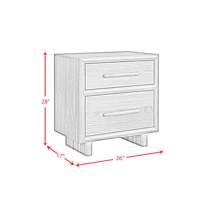 Brisbane UPH Bedroom Set with Boucle Beige and LED