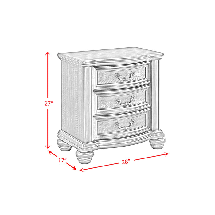 Brunswick 2-Drawer Nightstand with USB in Mahogany