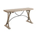 (D680-33) Callista- Folding Top Dining Table- Beach/Natural Metal - Furniture House (VA)