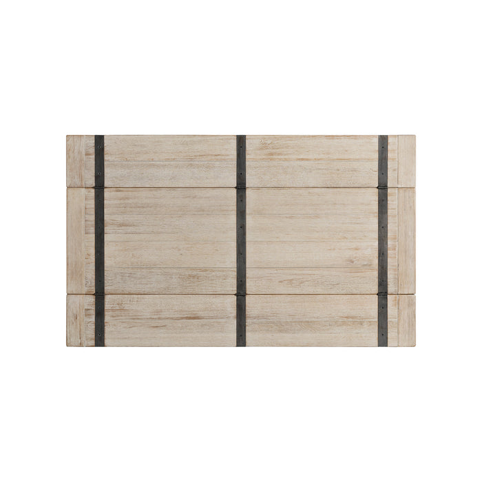 (D680-33) Callista- Folding Top Dining Table- Beach/Natural Metal - Furniture House (VA)