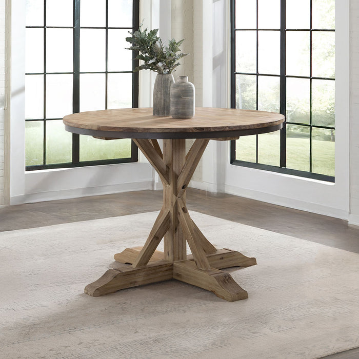 (D680-30) Callista- Round Dining Table- Beach/Natural - Furniture House (VA)