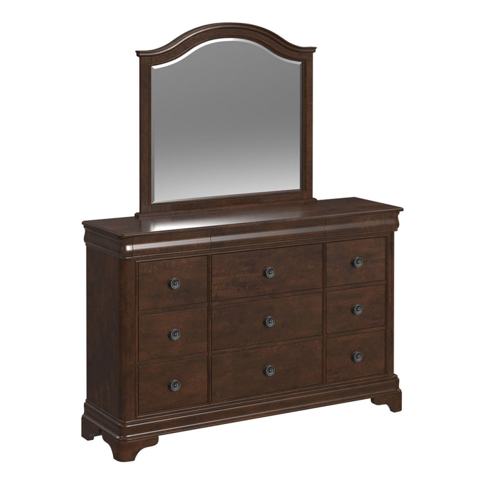Cameron Cherry Dresser & Mirror Set - Furniture House (VA)