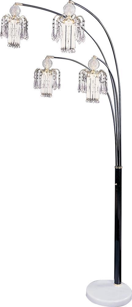 Maisel Floor Lamp with 4 Staggered Shades Black - Furniture House (VA)