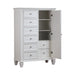 Sandy Beach 8-drawer Door Chest Storage Cream White - Furniture House (VA)
