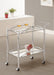 Shadix 2-tier Serving Cart with Glass Top Chrome and Clear - Furniture House (VA)