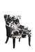 Trea Cowhide Print Accent Chair Black and White - Furniture House (VA)
