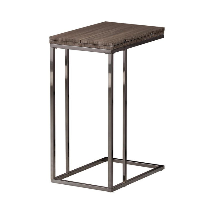 Pedro Expandable Top Accent Table Weathered Grey and Black - Furniture House (VA)