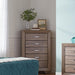Kauffman 5-drawer Chest Washed Taupe - Furniture House (VA)