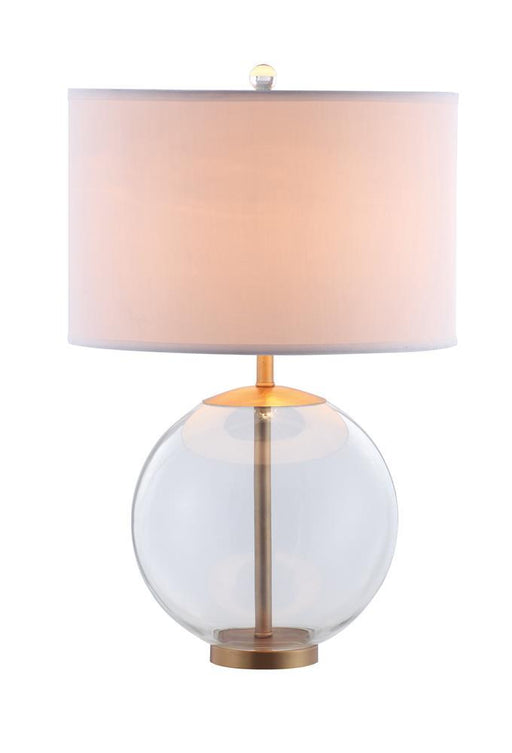 Kenny Drum Shade Table Lamp with Glass Base White - Furniture House (VA)