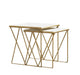 Bette 2-piece Nesting Table Set White and Gold - Furniture House (VA)
