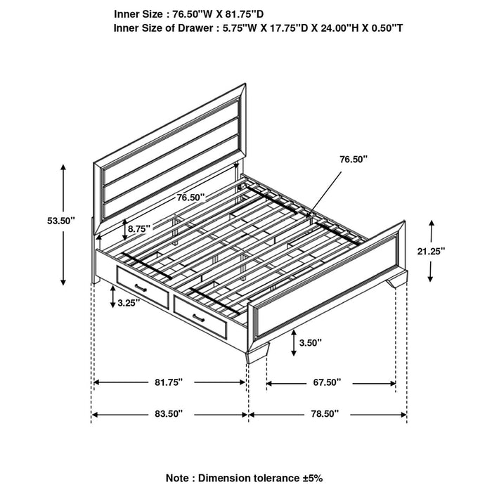 Kauffman California King, Eastren King, & Queen Panel Bed Dark Cocoa - Furniture House (VA)