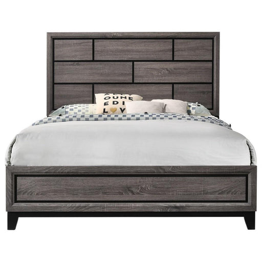 Crown Mark Akerson King Panel Bed in Grey image