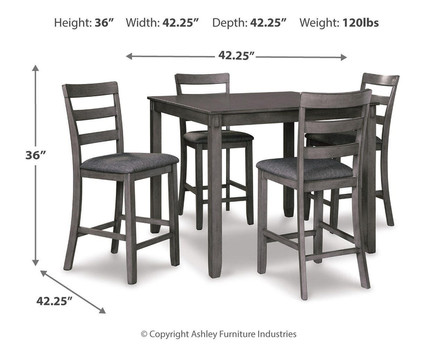 Bridson Counter Height Dining Table and Bar Stools (Set of 5) - Furniture House (VA)