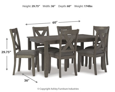 Caitbrook Dining Table and Chairs (Set of 7) - Furniture House (VA)