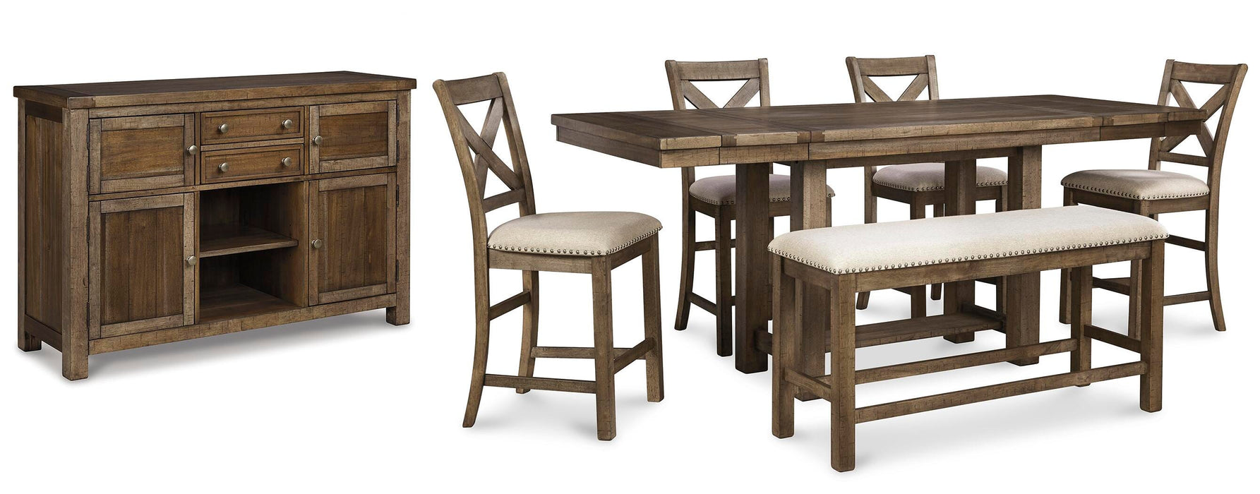 Moriville Counter Height Dining Set - Furniture House (VA)