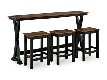 Wildenauer Counter Height Dining Table and 3 Barstools Set - Furniture House (VA)