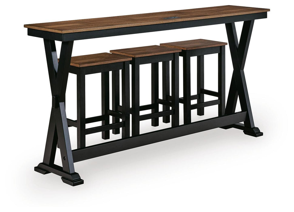 Wildenauer Counter Height Dining Table and 3 Barstools Set - Furniture House (VA)