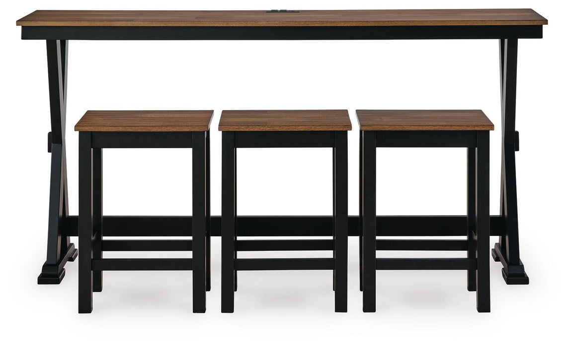 Wildenauer Counter Height Dining Table and 3 Barstools Set - Furniture House (VA)