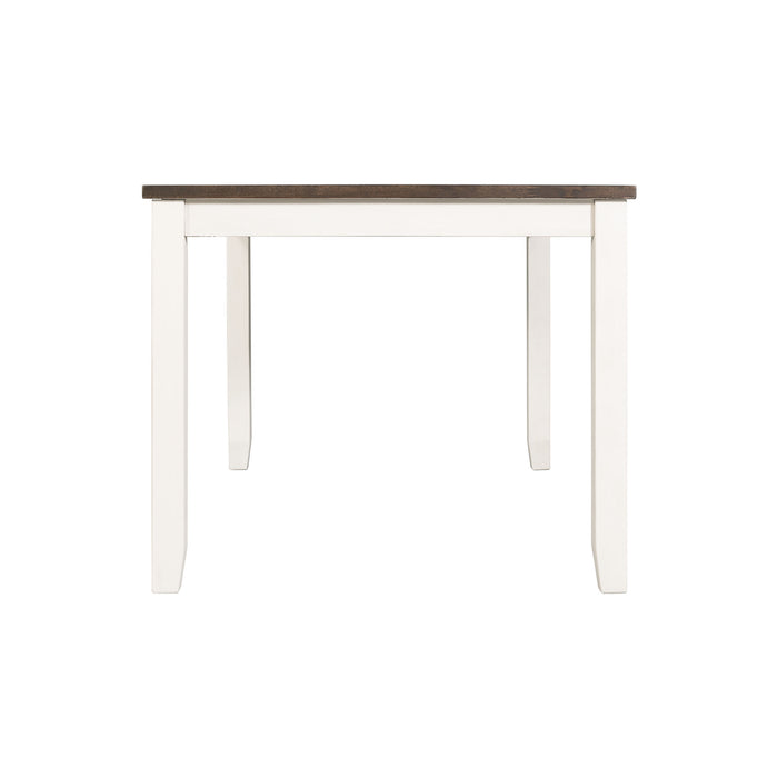Martin 5 Pc Dining set (Dark Brown Top - White Base) - Furniture House (VA)