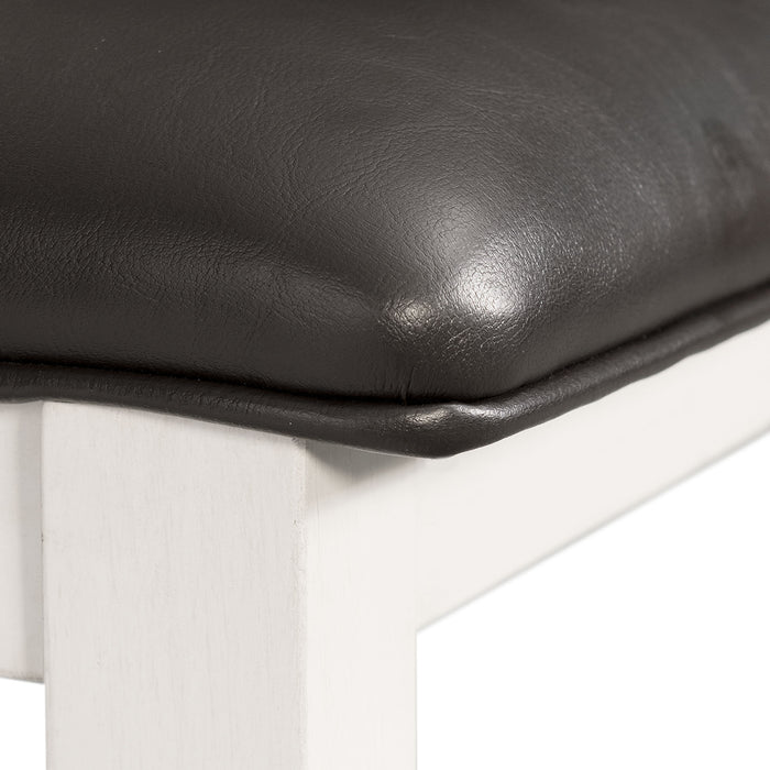 Martin 5 Pc Dining set (Dark Brown Top - White Base) - Furniture House (VA)