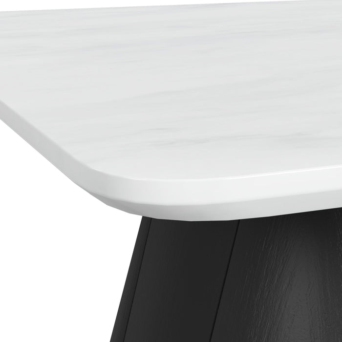 Edison End Table in White and Black - Furniture House (VA)